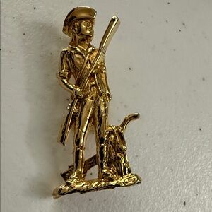 Vintage soldier brooch signed Cinerama soldier pin